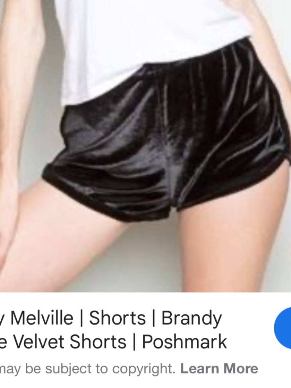 Brandy Melville Black Velvet "Lisette" Dolphin Lounge Shorts - One Size